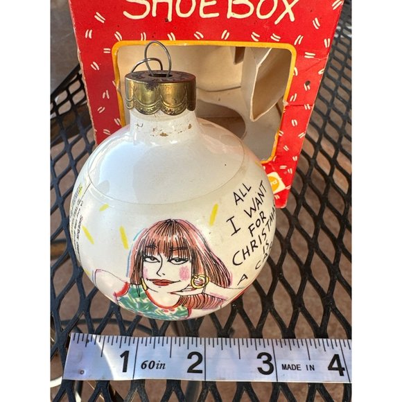 Vintage 1992 Hallmark Cards Mastercard All I Want For Christmas Glass Ornament - Picture 11 of 12